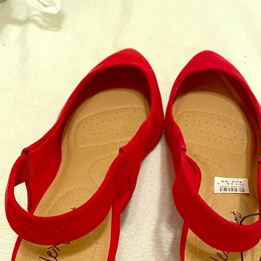 Brand new Red Suede Slingback 13W